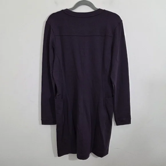 NWT Title Nine NBD Dress Long Sleeve Dark Plum Purple Casual Size Medium Comfy - Picture 7 of 10